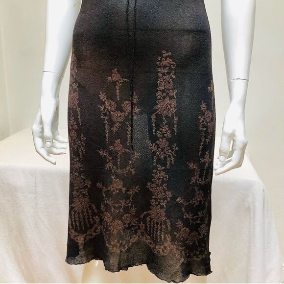 BODYCON SHEER PEACOCK BLUE ITALY SHEER TANK SLIP DRESS MEDIUM - Picture 3 of 9